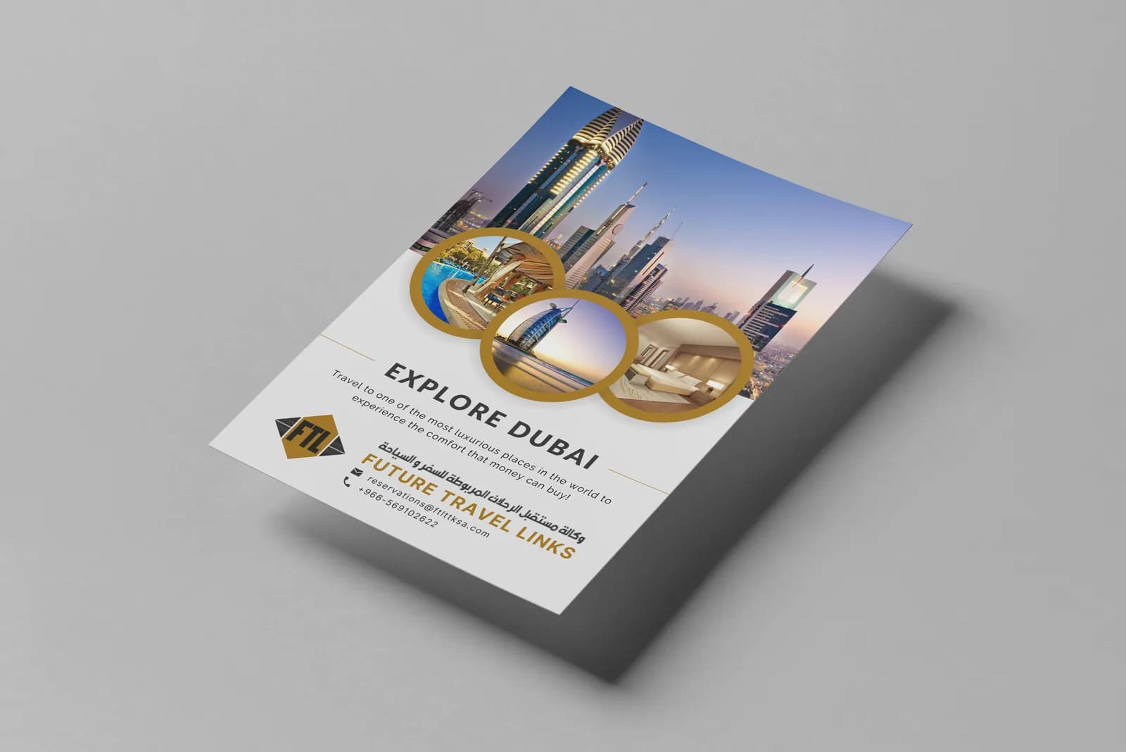 Future Travel Links — Premium brochure system for a KSA travel company